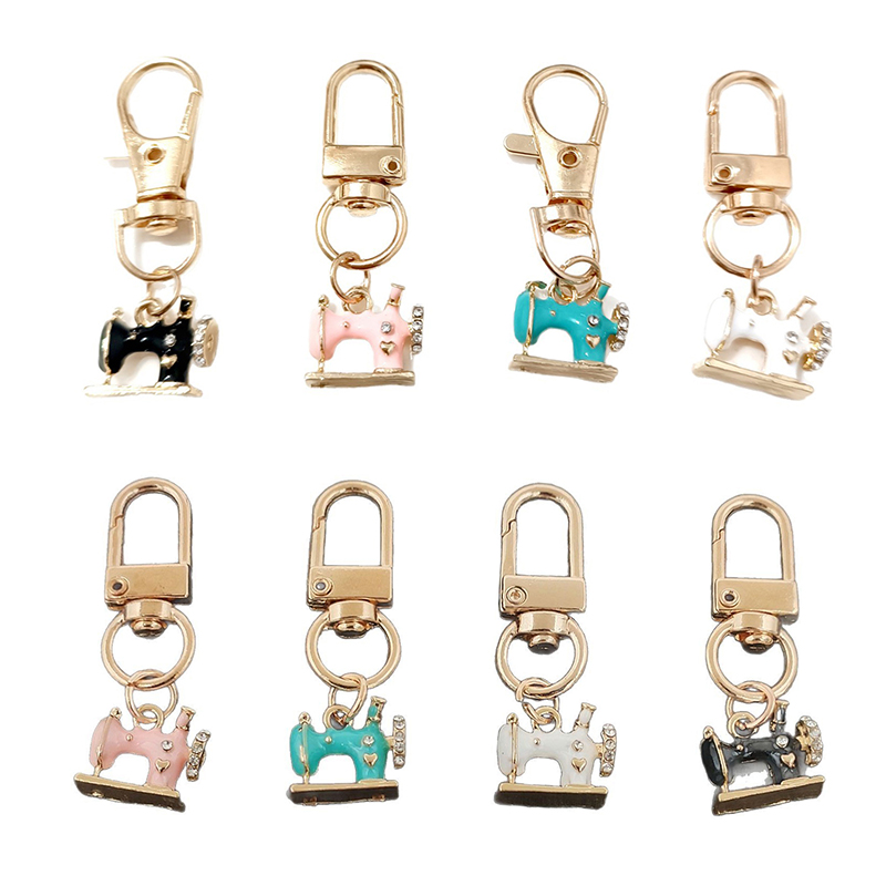 Vintage Fashion Meaning - 4 adet Mini Dikiş Makinesi Anahtarlığı
