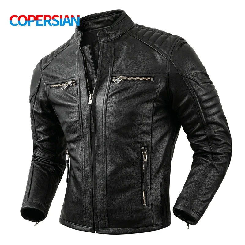 Vintage Fashion Outfits Men - 2023 Yeni Motosiklet Nedensel Vintage Deri