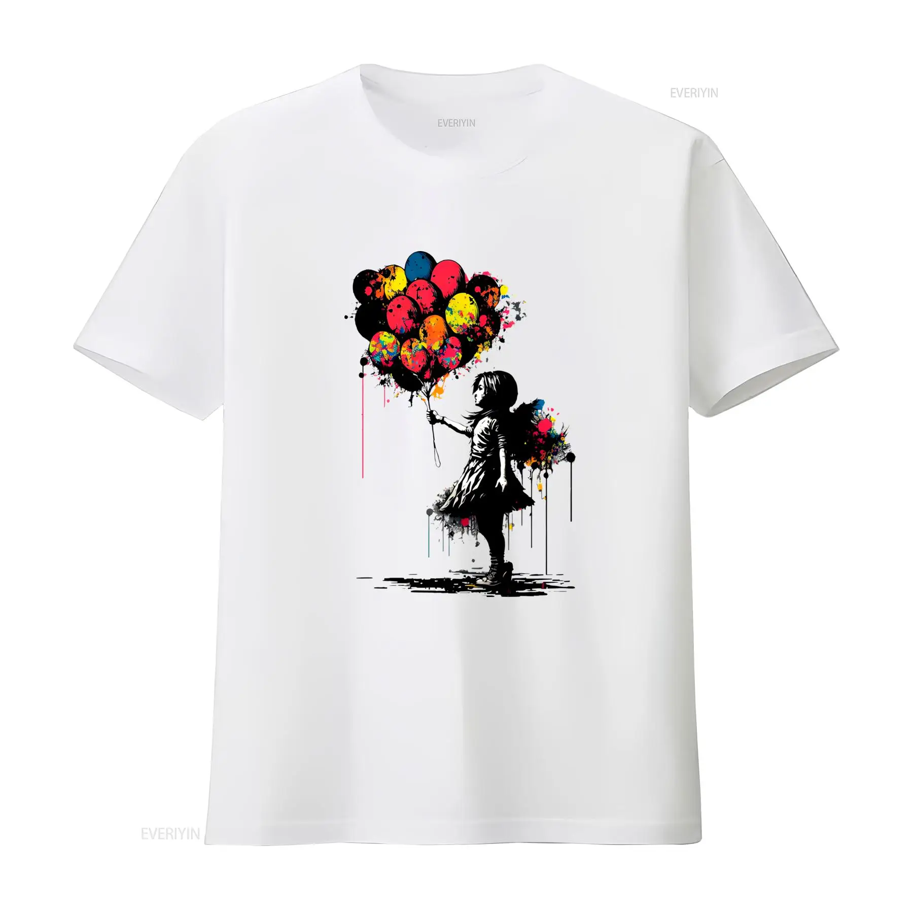 Vintage Fashion Art - Banksy Barış Tişörtü Balon Kızı Sanat