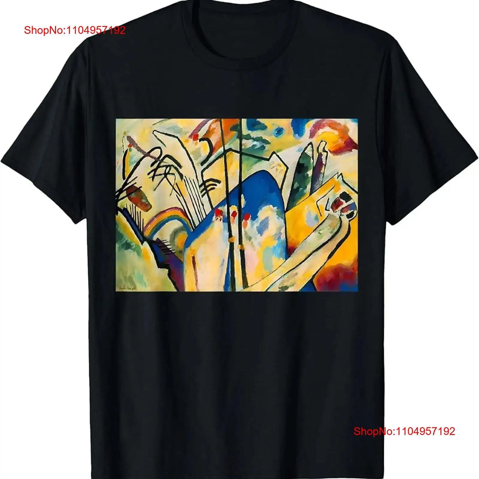 Vintage Fashion Art - Kompozisyon IV Wassily Kandinsky Yetişkinler Siyah