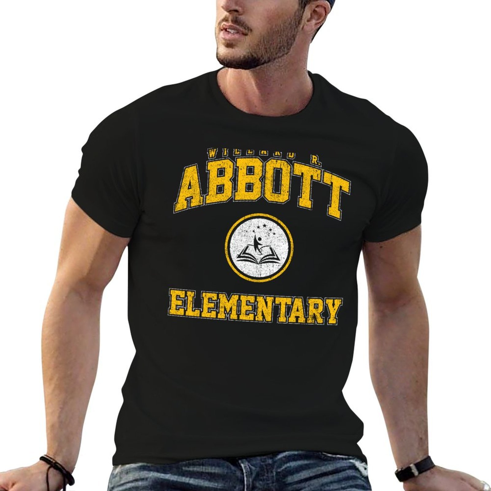 Vintage Fashion Archive - Abbott Elementary T-Shirt mavi arşiv Kore