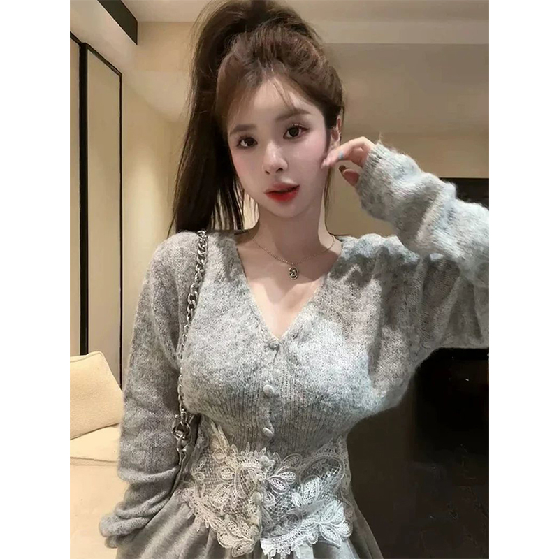 Kırpılmış Dantel Örme Hırka Ka - Crop Cardigan Vintage incelemesi ve fiyatı