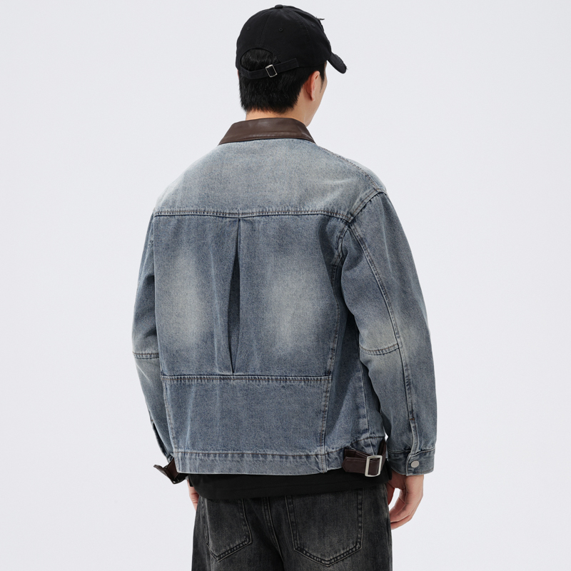 Standı Deri Yaka Denim Ceket E - Vintage Fashion Jeans incelemesi ve fiyatı