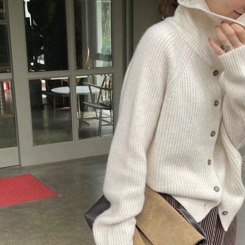 Kadın Stand Yaka Hırka Kazak Z - Crop Cardigan Vintage incelemesi ve fiyatı