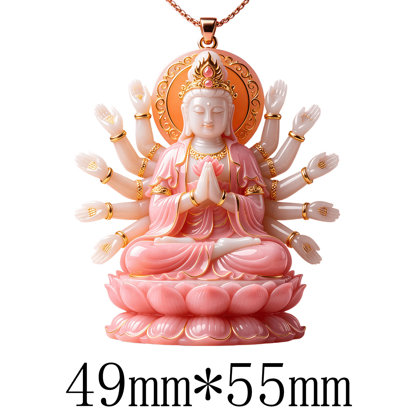 3D Rölyef Bin El Guanyin Kolye - Vintage Fashion Meaning incelemesi ve fiyatı
