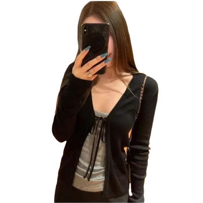 Kadın Örgü İnce Uzun Kollu Hır - Crop Cardigan Vintage incelemesi ve fiyatı