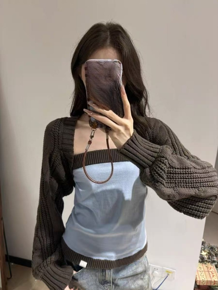 Y2K Estetiği İki Parçalı Örme  - Crop Cardigan Vintage incelemesi ve fiyatı